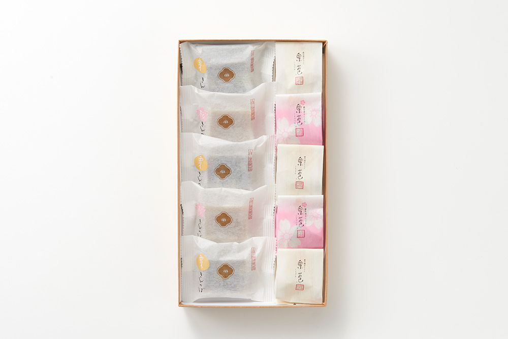 春ギフト10(栗苞3個・桜 栗苞2個・栗きんつば3個・桜きんつば2個)